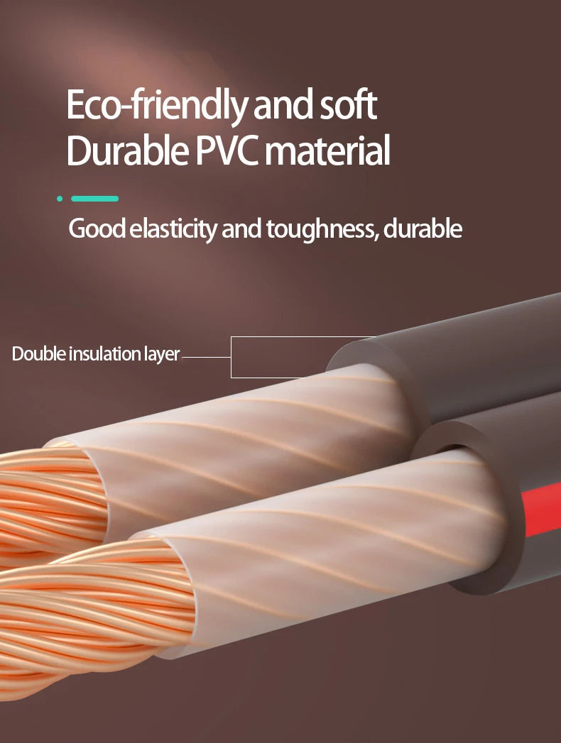 HUALIWEN DIY HIFI Audio Cable Oxygen Free Pure Copper Speaker Cable For Car Audio Home Theater Audio Wire Soft Touch Cable