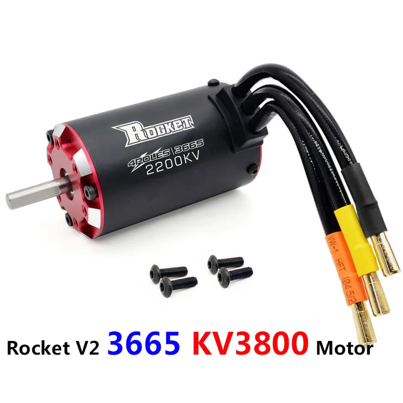 Surpass Hobby Rocket V2 3650 3660 3665 3670 3674 Waterproof Brushless Motor For 1/8 1/10 1/12 1/16 RC Car Racing Truck Traxxas