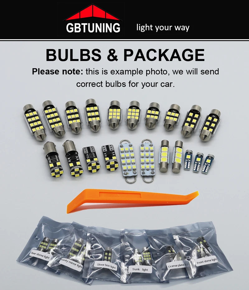 10Pcs Canbus LED Interior Light Bulb Kit For VW Volkswagen Golf 3 MK3 MKIII III 1991 1992 1993 1994 1995 1996 1997 1998 Car Lamp