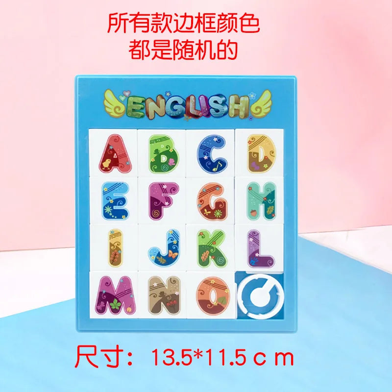 Wholesale Digital Huarong Road Plane Educational Toy Alphabets Kids Alphabet Jigsaw Puzzle