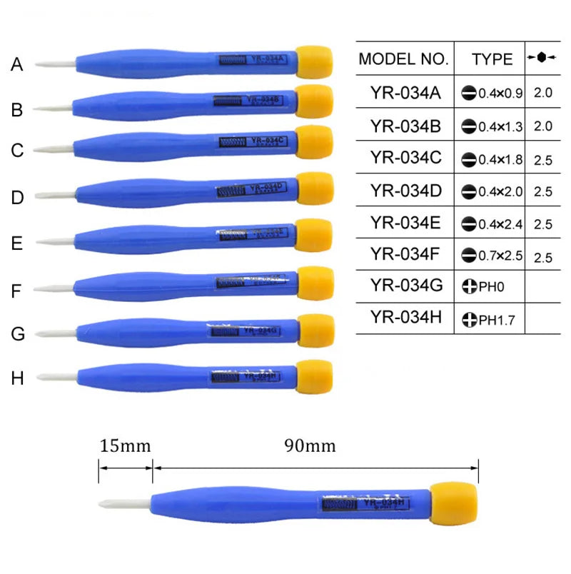 8pcs Adjust Frequency Screwdriver Anti-static Plastic Ceramic Set Hand Tools