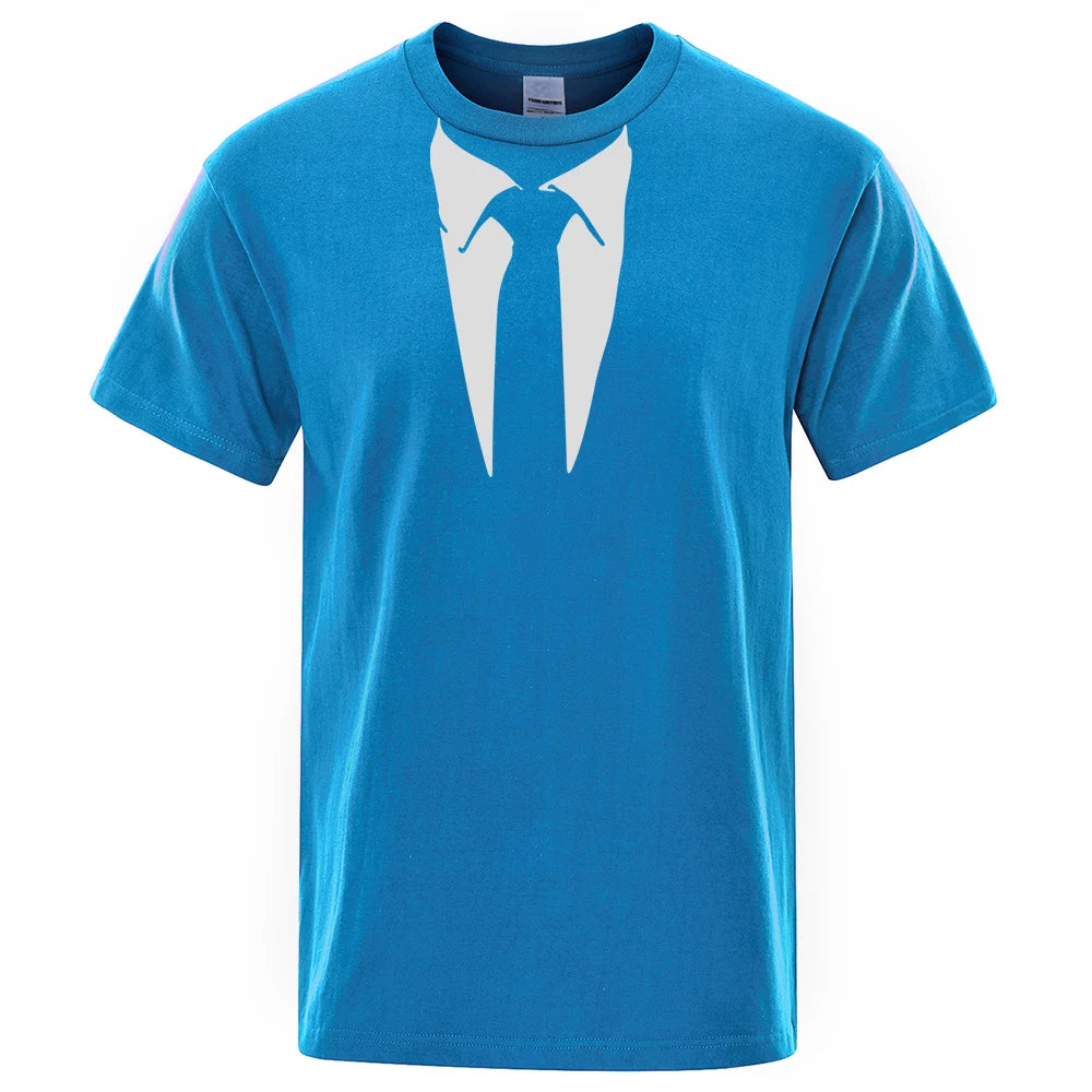 2024 New Summer Men T-shirt Homme Tees Retro Tie Funny T Shirt Man Streetwear Cotten Short Sleeve Top Tees Casual T-Shirts