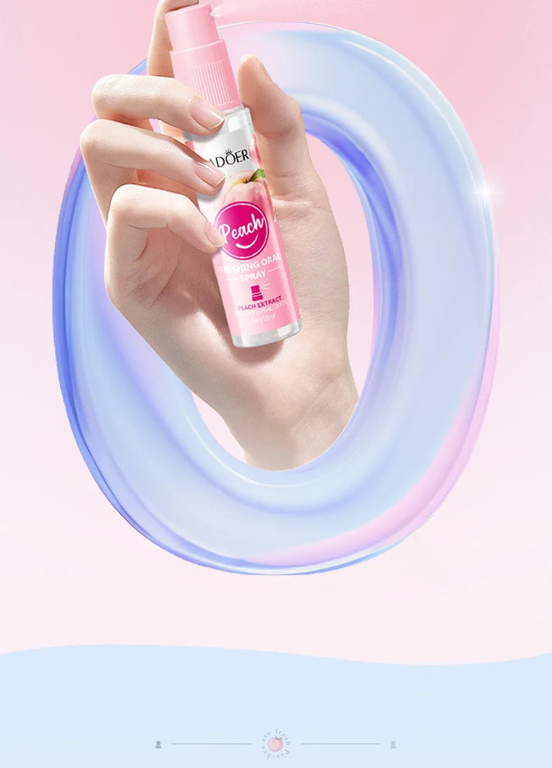 Peach Mint Lemon Fresh Breath Mouth Spray Fresh Breath Mild Remove Bad Breath Bring a Cool and Comfortable Experience
