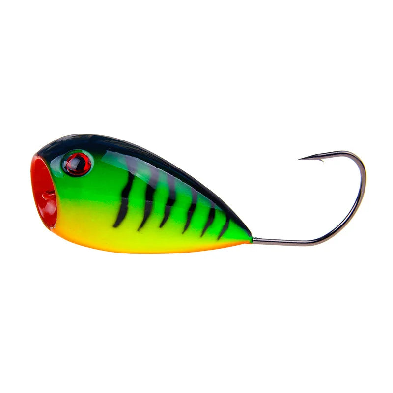 1Pcs/lot Big mouth 8cm 13g Popper Fishing Lure Crankbaits  Artificial Baits Croatian EGG Floating Hard Bait with Single Hook