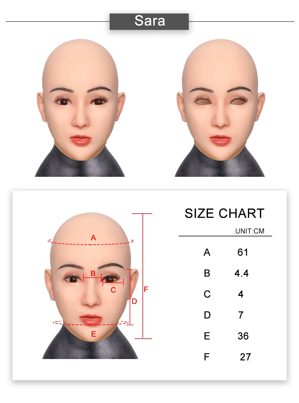 Dokier Crossdressing Soft Silicone Cosplay Costume Masks Props for Crossdresser Transvestite Halloween Cosplay Male to Female