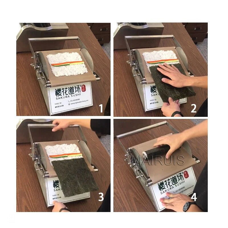 Portable Square Round Sushi Maker Machine Japan Sushin Rice Roll Rolling Machine