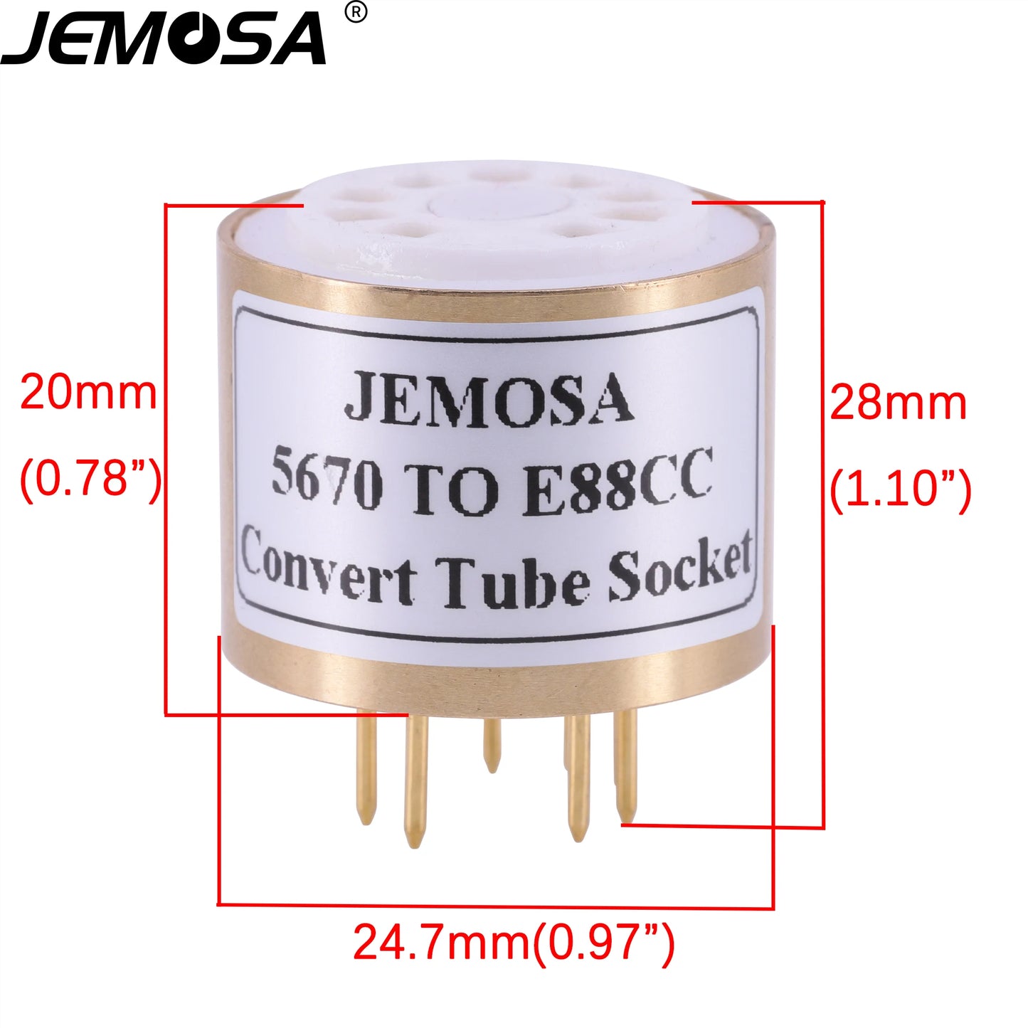1PC 396A 6N3  5670 Tube TO ECC88 E88CC 6922 6DJ8 Tube (bottom)  DIY Audio Amplifier 9Pin Vacuum Tube Convert Socket Adapter