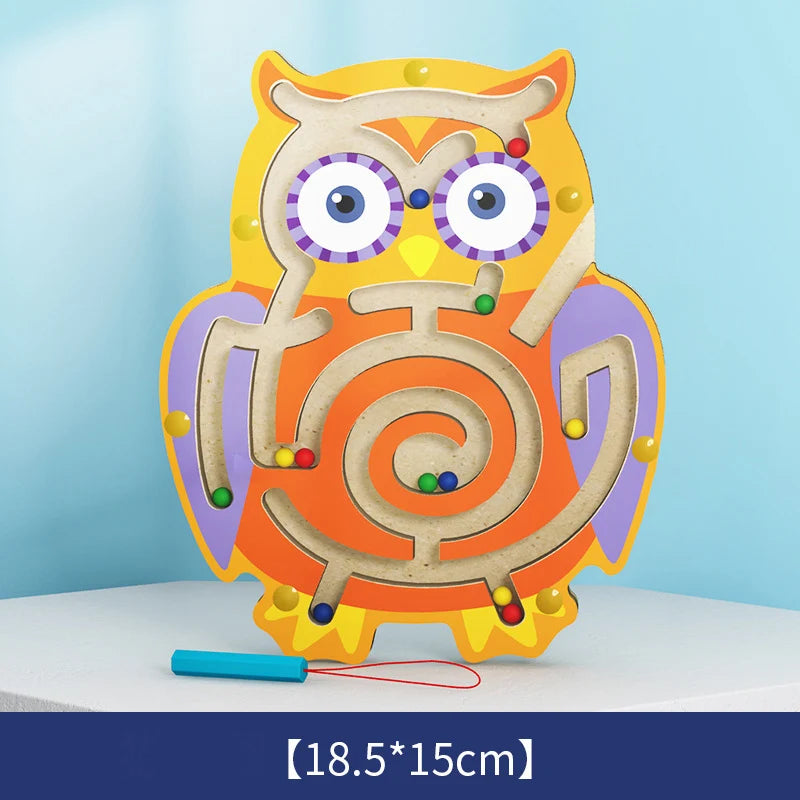 Baby Montessori Toys For Kids 2 to 4 Years Old Learning Educational Toys Children Magnetic Maze Busy Board Wooden Puzzle Game