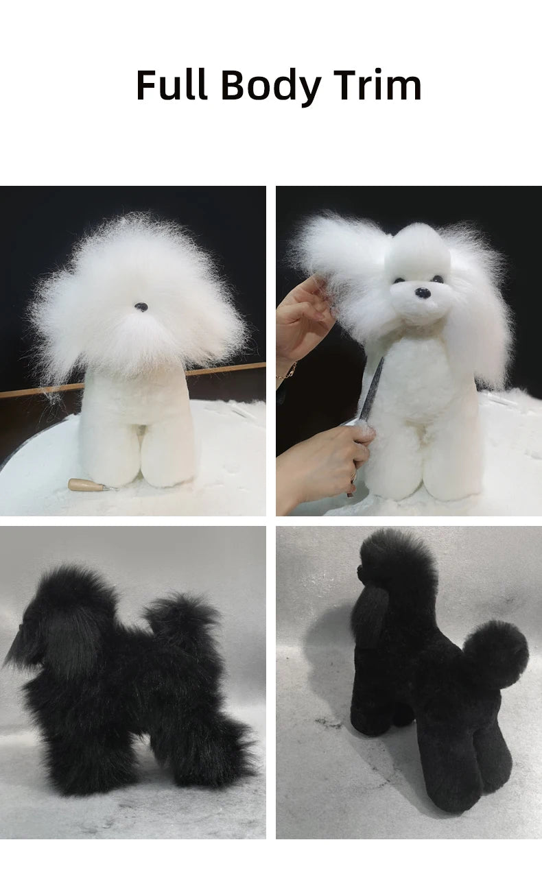 Pet Simulation Hair Beauty Practice Dog Standard Teddy Whole Body Fake Hair Only Pet Grooming Trimming Practice with Model Dog