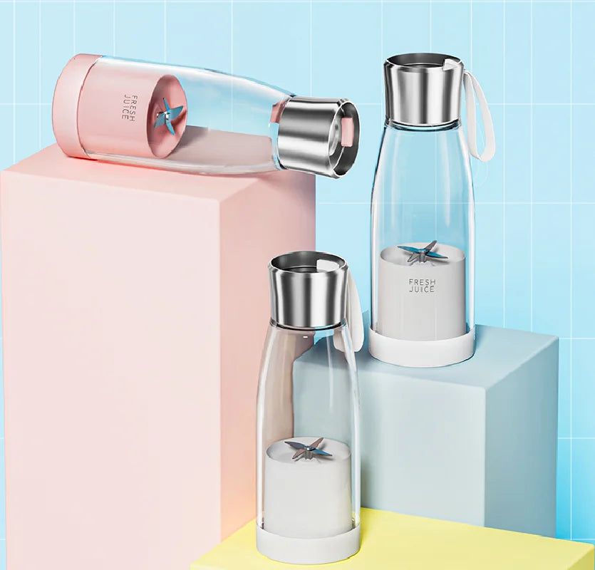 2024 New Big Capacity 450ml Fresh Fruit Juicer 4 Blades 304 Stainless Steel Blades High Quality Portable Rechargeable Juicer Cup