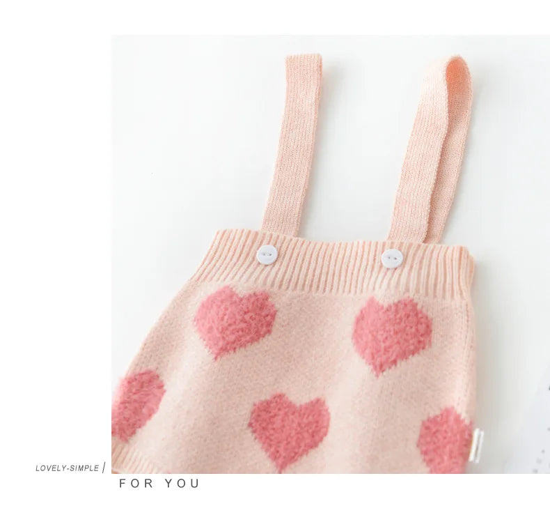 MILANCEL baby girl clothes baby knit clothing set heart bodysuit baby sweaters 2 pcs baby suit  soft newborn clothes