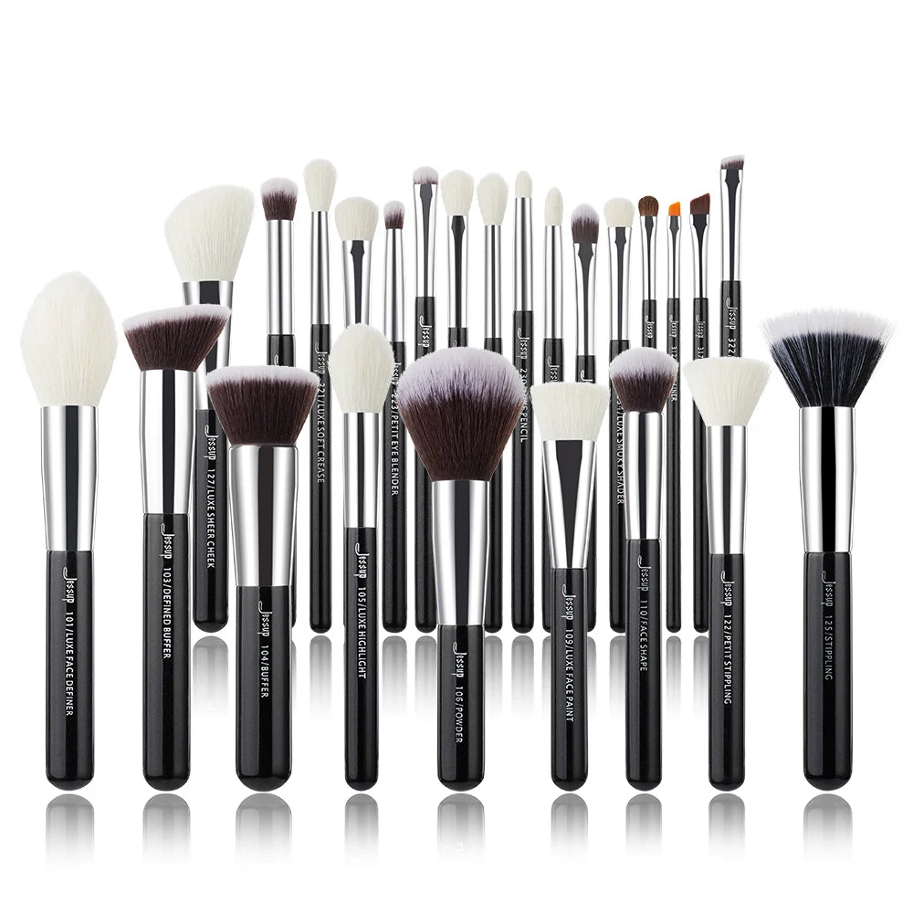 Jessup 25pcs Professional Makeup Brushes set Make up Brush Tools kit Foundation set Powder Blushes Beauty Pearl White T215
