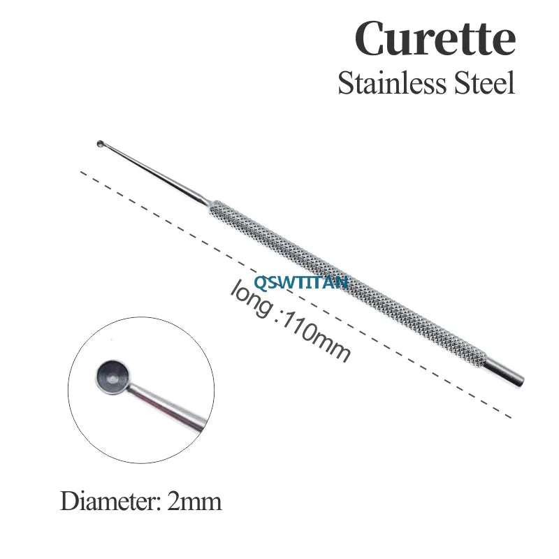 Spatula Chalazion Curette Titanium/Stainless Steel Micro Ophthalmic Surgical Instrument