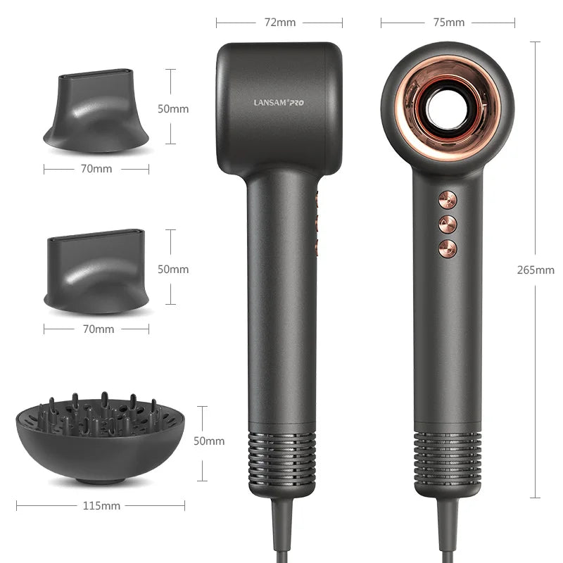 5 in 1  Super New Hair Dryer Set Ionic Professional Salon Blow Dryer Strong Power Fast Drying