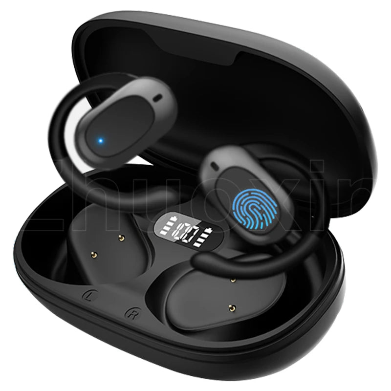 M57 90° Rotatable Ear-Hook Sports Earphones with AI Intelligent Noise Reduction Technology (Suitable for Large and Small Ears)