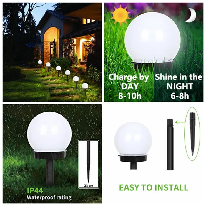 6PC Solar Light Outdoor Solar Garden Light Solar Pathway Landscape Light Waterproof Solar Lawn Lamp For Home Yard Patio Driveway