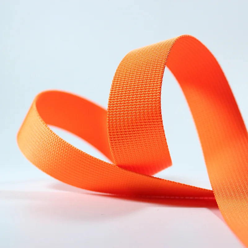 Polyester Webbing Colorful PP Webbing Strap Dog Collar Harness Backpack Bag Belt 50 Yards 1cm-2.5cm Width DIY Sewing Accessories