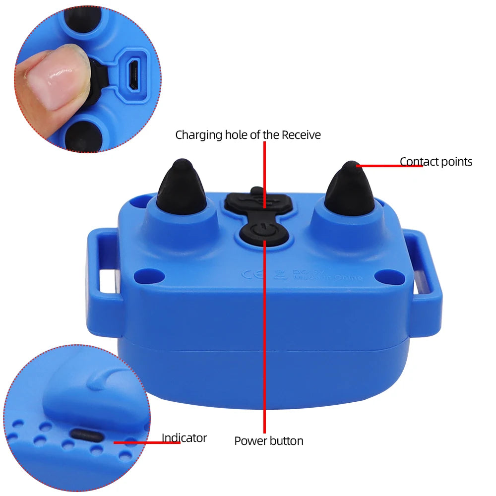 New 500m Waterproof Dog Training Collar Pet Remote Control Rechargeable Shock sound Vibration Dog Collar Remote Controller