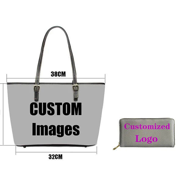 Elegant Polynesian Tribal Hawaii Tropical Leather Purses with Zipper Wallet Luxury Ladies Tote Bag Custom Women's Shoulder Bag