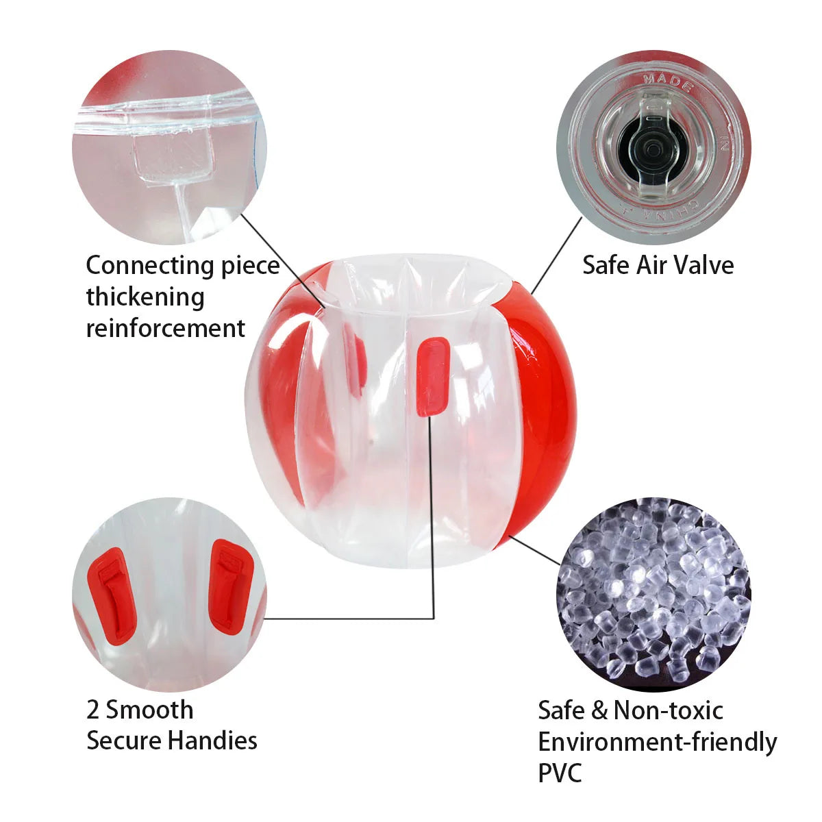 Zorb Balls Bubbles for Adults and Children, Body Bumper Balls, Sports Games, Fitness Balls, Parent-Child, Fighting Balls, 120cm