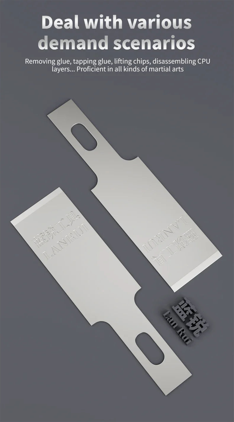 Lanrui 007 High Precision Steel Tools Cold Blade for Mobile Phone Disassembling BGA NAND Chips Lifting PCB IC Glue CPU Vinyl
