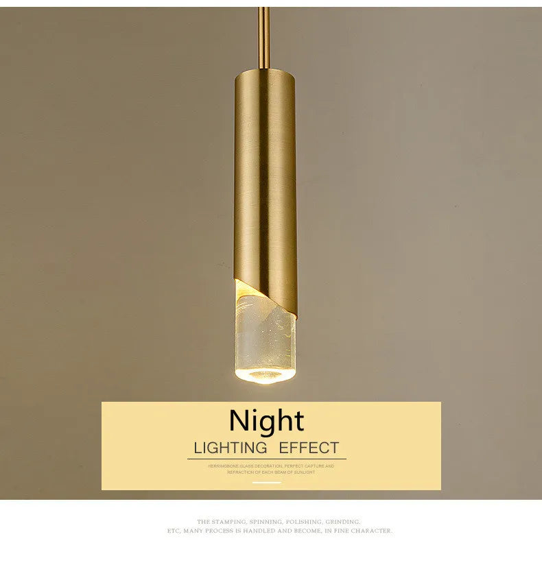 Minimalist Chandelier All Copper Gold Lights Bedside Small Chandelier Bedroom Study Bar Designer Nordic Modern Dining Room Lamps