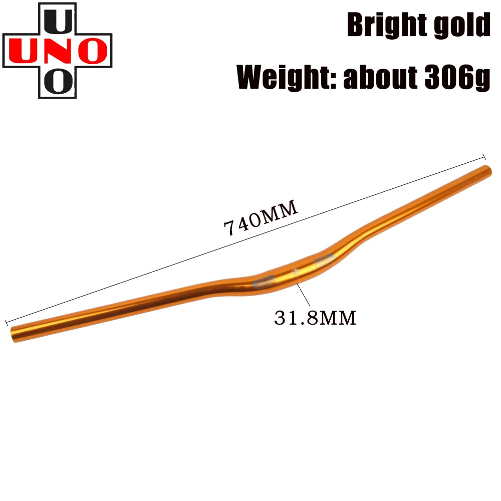 UNO Bicycle Ultra Light Color  Handlebars 31.8 Caliber Bright 740 / 780mm Mountain Bicyle Handle Horizontal Modification