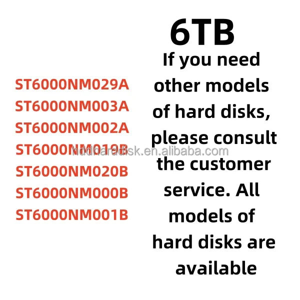 Iron Wolf Pro ST6000NT001 6TB 3.5In SATA 6 Gb/s 7200 RPM NAS HDD 256 MB Enterprise Internal Hard Drive Disk Used for RAID Nas