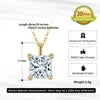 RINNTIN APN Shiny Luxury Fashion Gold Plated 925 Sterling Silver Crystal Zircon Geometric Pendant Necklace for Women Jewelry