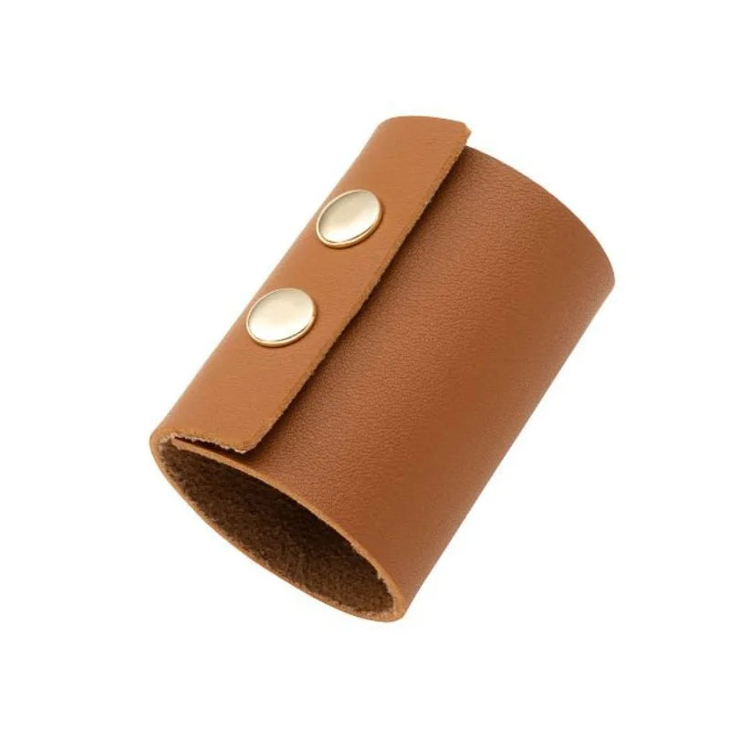 Woman Ponytail Accessories PU Hair Tie Headdress Punk Hair Accessories Leather Hair Scrunchies Hair Band