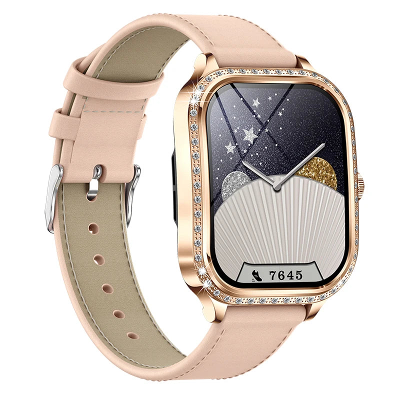 2025 Woman Watch Smart MK88 1.75inch BT Call AI Voice Assistance Health Remind Multiple Sports Modes Reloj Smartwatch for Ladies