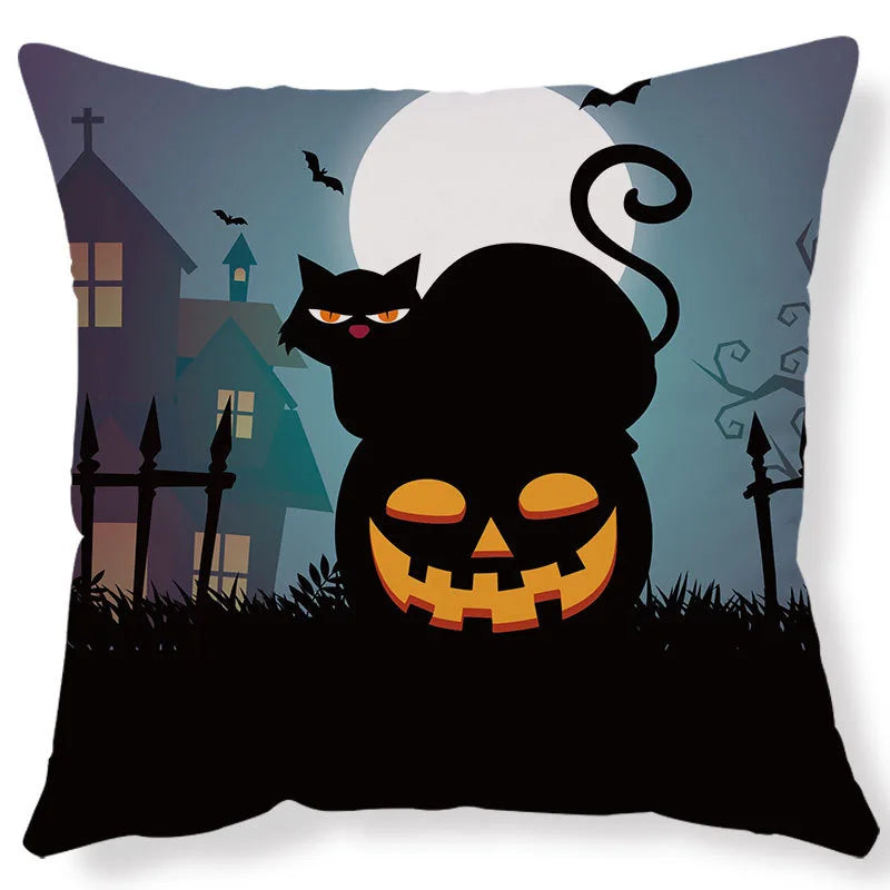 New Arrival Halloween Digital Print Cushion Cover Holiday Home Decoration Pillow Nordic Style Pillow Cover