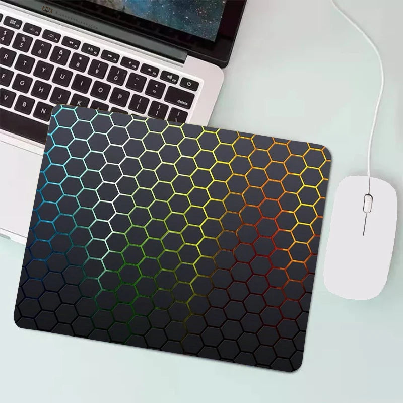 Anime Hexagonal Honeycomb Mouse Pad Gaming Accessories Gabinete PC Gamer Computer Keyboard Desk Mat Rubber Laptop Small Mousepad