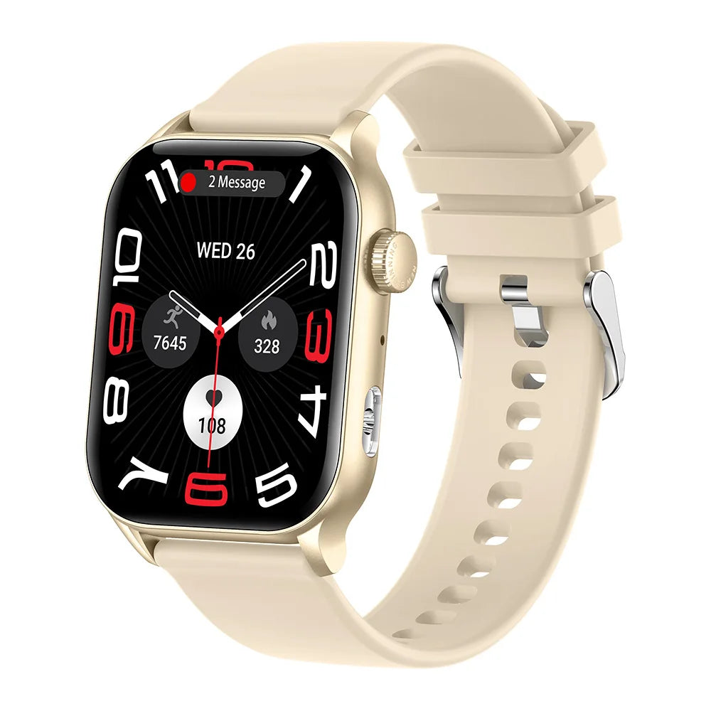 2024 KR86 Smart Watch with Flashlight Women's Health BT Call 1.95" AMOLED Screen IP67 Waterproof Men Outdoor Sport Smartwatch