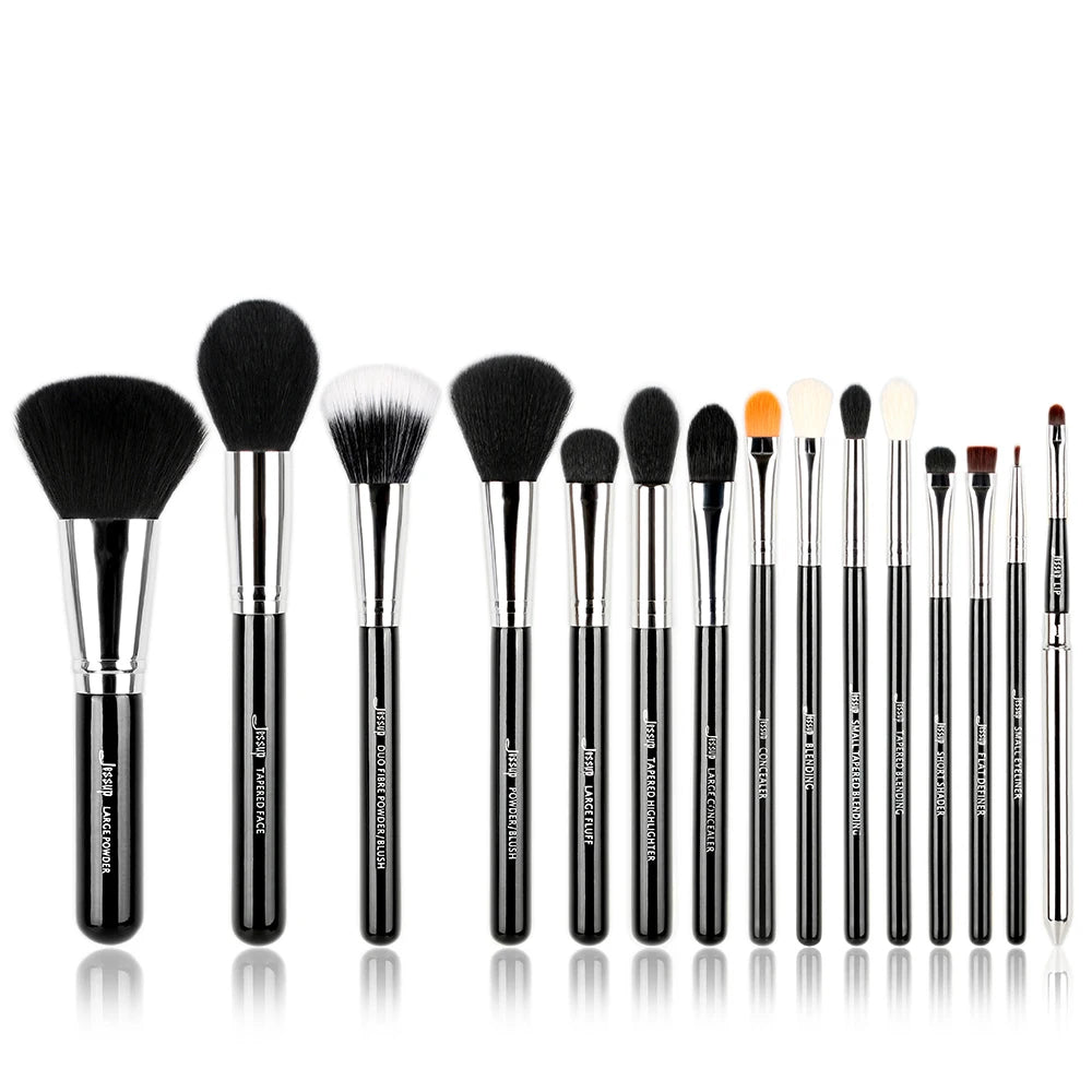 Jessup Makeup Brushes Set 15pcs Synthetic Hair pincel maquiagem Foundation Powder Eyeshadow Eyeliner Blending Cosmetic Tool T092