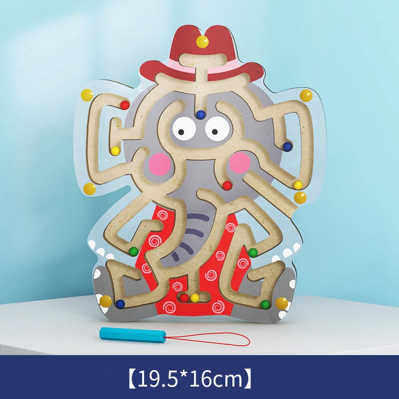 Baby Montessori Toys For Kids 2 to 4 Years Old Learning Educational Toys Children Magnetic Maze Busy Board Wooden Puzzle Game