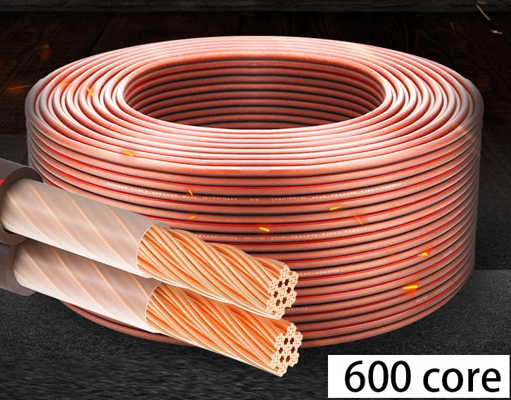 HUALIWEN DIY HIFI Audio Cable Oxygen Free Pure Copper Speaker Cable For Car Audio Home Theater Audio Wire Soft Touch Cable