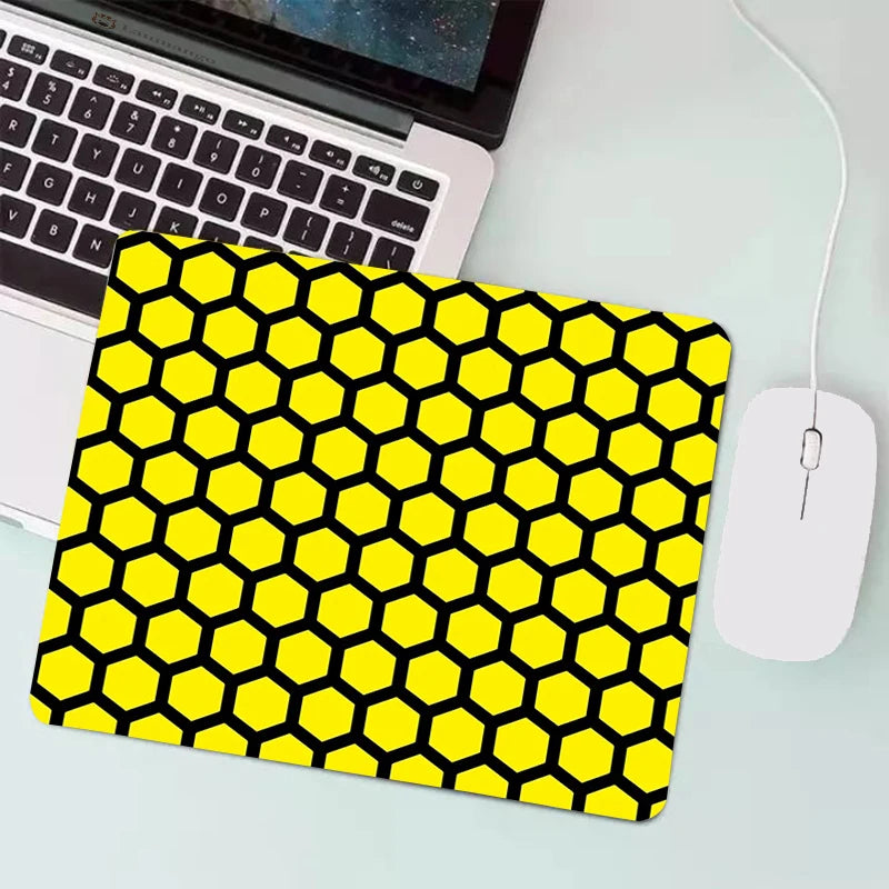 Anime Hexagonal Honeycomb Mouse Pad Gaming Accessories Gabinete PC Gamer Computer Keyboard Desk Mat Rubber Laptop Small Mousepad