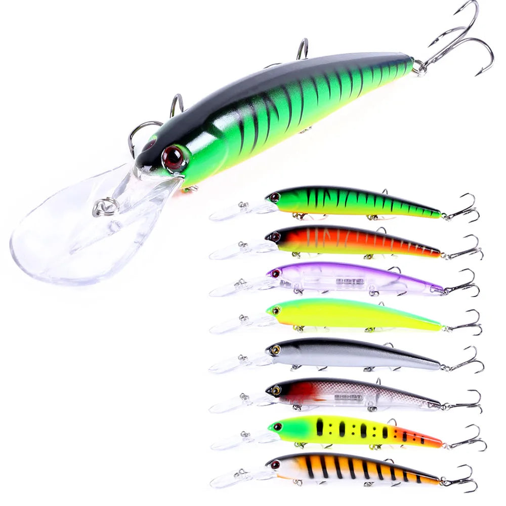 1pcs 16cm 20g Deep Diving Large Minnow Wobbler Lure Artificial Hard Bait Crankbait Bass Pike Perch Walleye Fishing Tackle