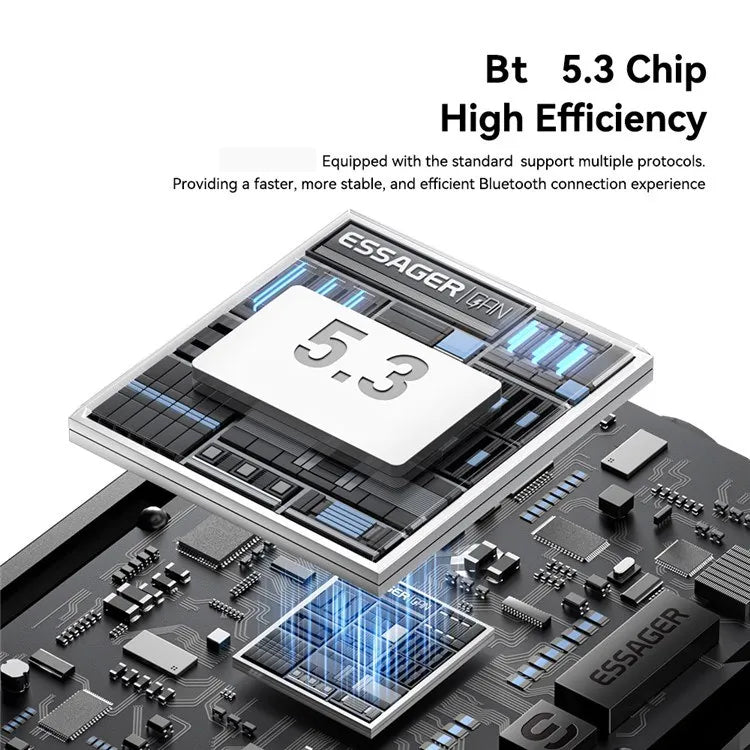 ESSAGER Car Audio Receiver Wireless Transmitter with Microphone Clip