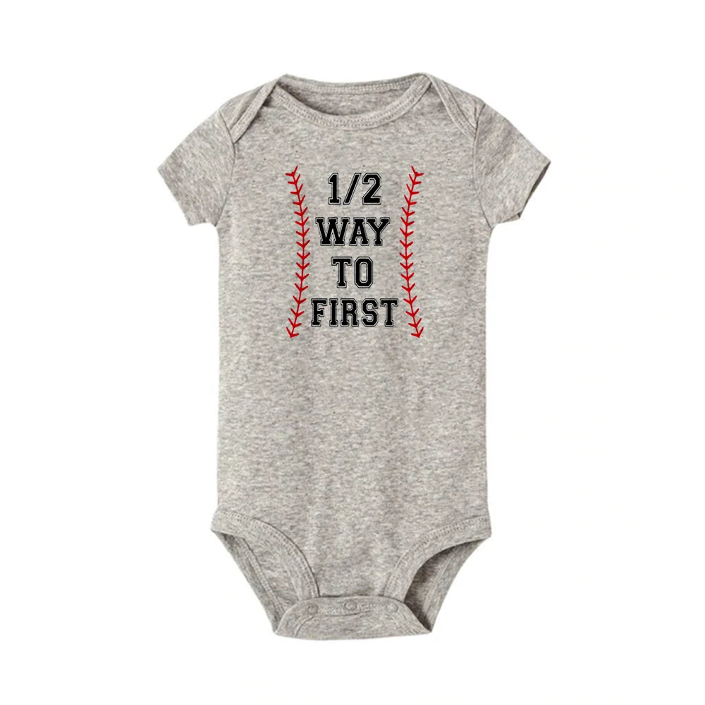 One half birthday rompers Half brithday shirt 1/2 Half Birthday one-piece Boy half birthday outfits Gender Neutral Baby Gift