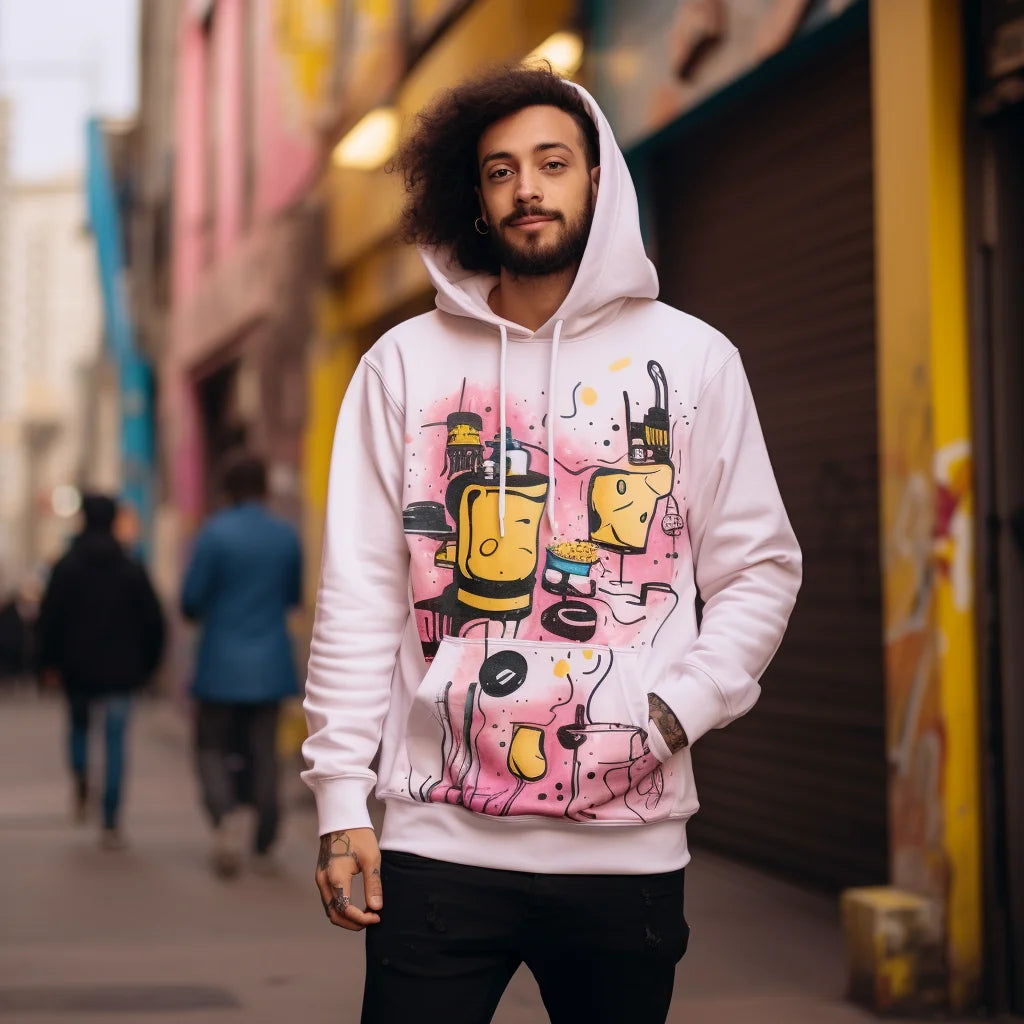 Custom Streetwear Blank Hoodie 350gsm Fleece Heavyweight Cotton Pullover Oversize No Strings s