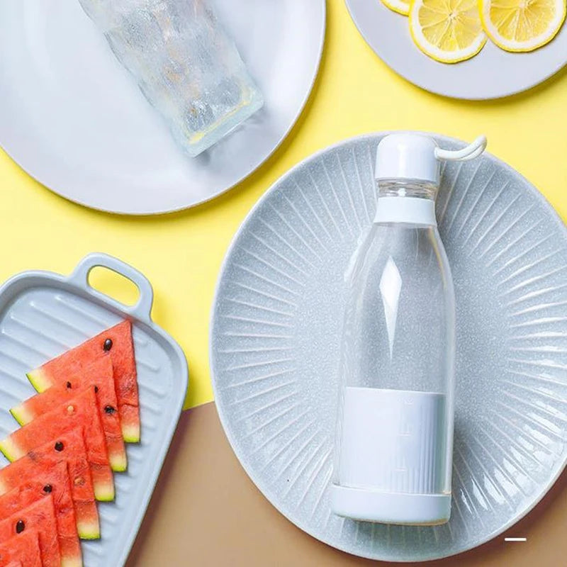 Portable 300ML Mini Wireless Electric Stainless Steel Fruit Juicer Creative Small Rechargeable Juice Cup USB Power Household