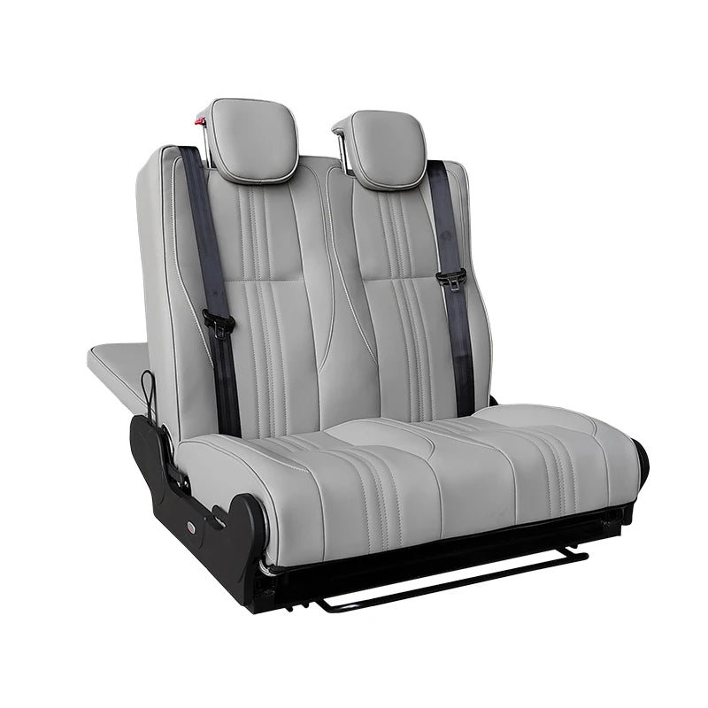 Multifunctional Flat Seat Bed for Caravans and RVs Leather Passenger Modified Car Seat Accessory for Campervans