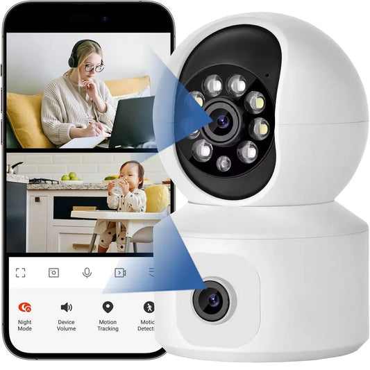Tuya Smart Indoor Mini  Camera 4MP Dual Leds Wireless Mini IP CCTV PTZ WiFi Security Camera with Motion Sound Detection
