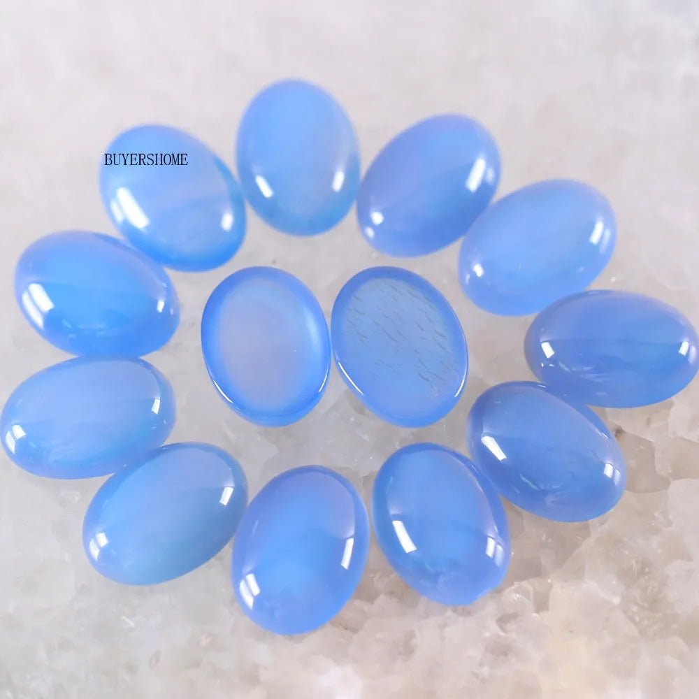 18x13MM Oval Natural Lapis Zoisite Crystal CAB Cabochon For Making Neckalce Pendant Earrings 10Pcs