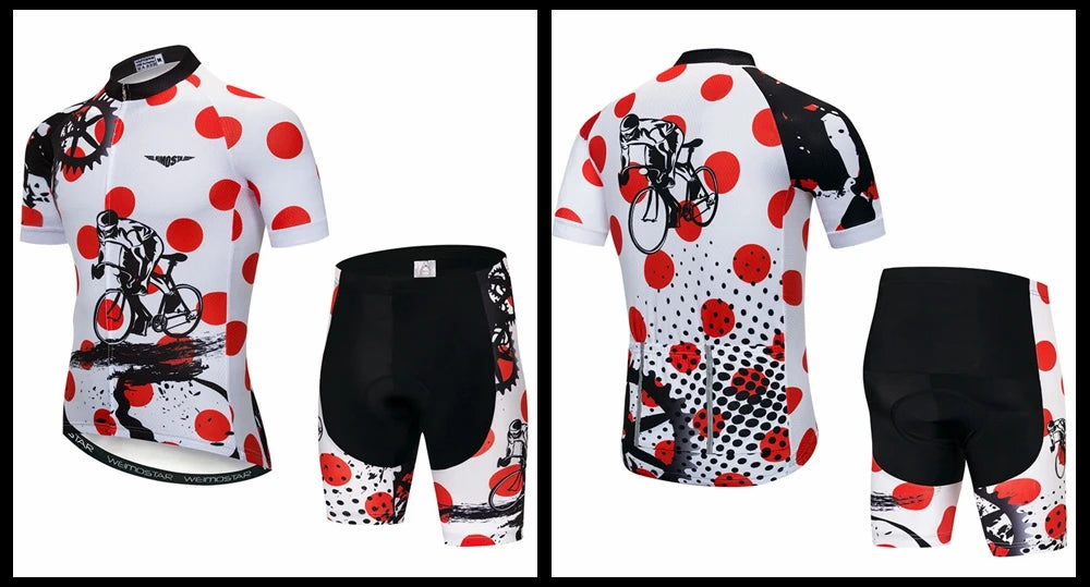Weimostar Pro Team Cycling Jersey Set Men Mountain Bike Clothing Suits Summer MTB Bicycle Wear Clothes Anti-UV Biking Outfits