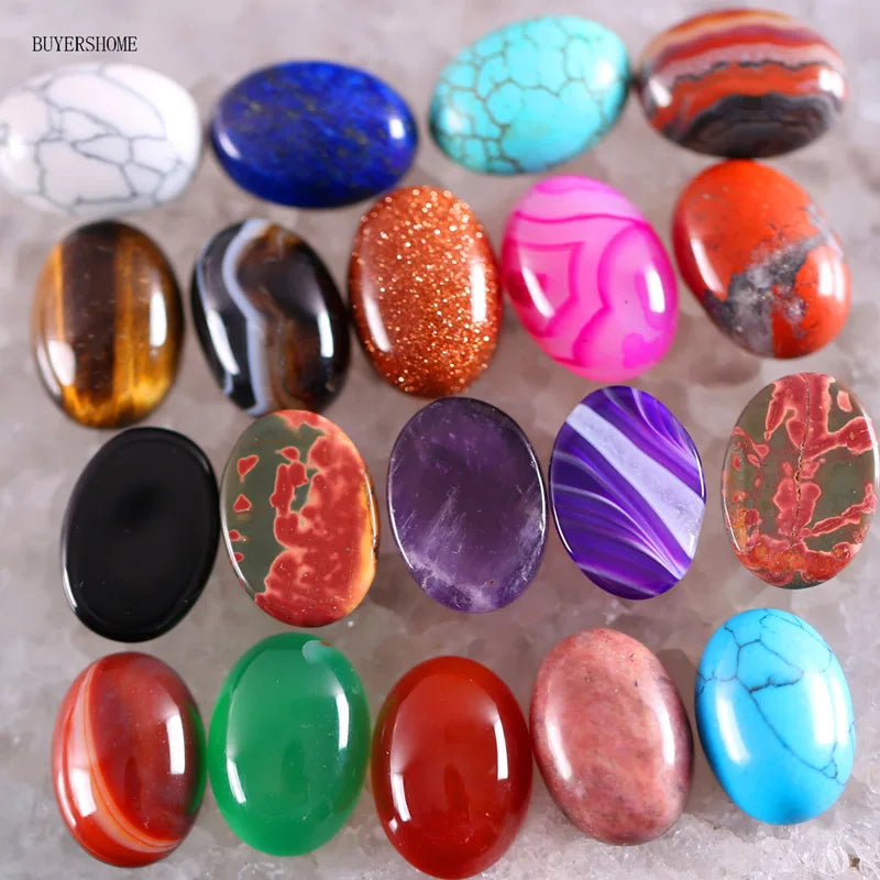 18x13MM Oval Natural Lapis Zoisite Crystal CAB Cabochon For Making Neckalce Pendant Earrings 10Pcs