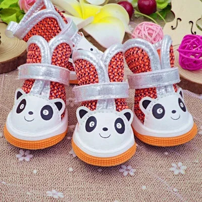 Cute Panda Pet Shoes For Puppies Little Small Dogs Summer Breathable New Cat Boots Footwear Accessories For Yorkshire Products