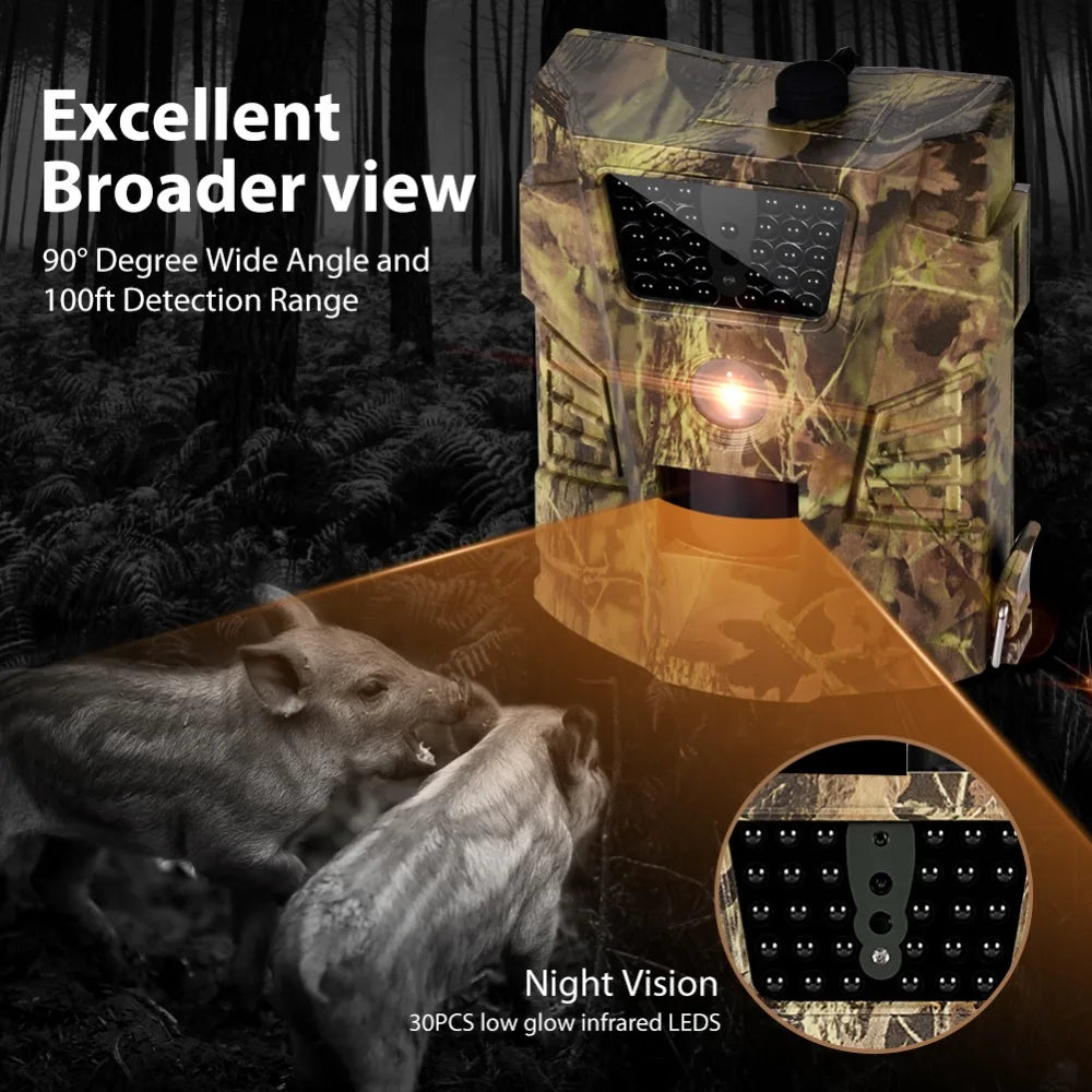12MP Waterproof Hunting Trail Camera 850NM Night Vision HT001B Wild Surveillance Photo Traps for Wildlife Tracking